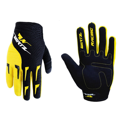 Guantes Wirtz Moto Motocross Mx Enduro Atv Mtb Wirtz Elevate Color Amarillo Talle Xl