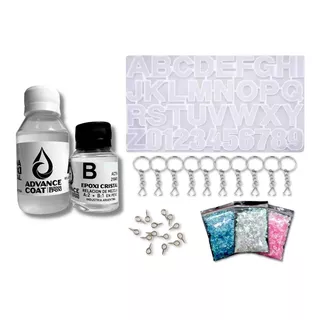 Moldes Silicona + Kit Resina Cristal Epoxi Joyas Letras