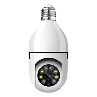 Câmera Ip Lâmpada De Segurança Wifi Espia Panorâmica 360 