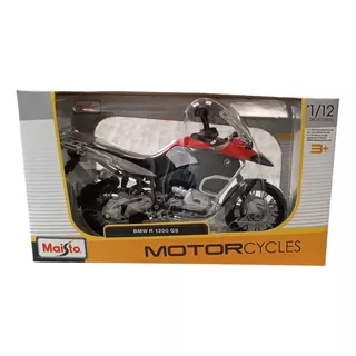 Moto Coleccionable Bmw R1200gs, Escala 1:12 Maisto