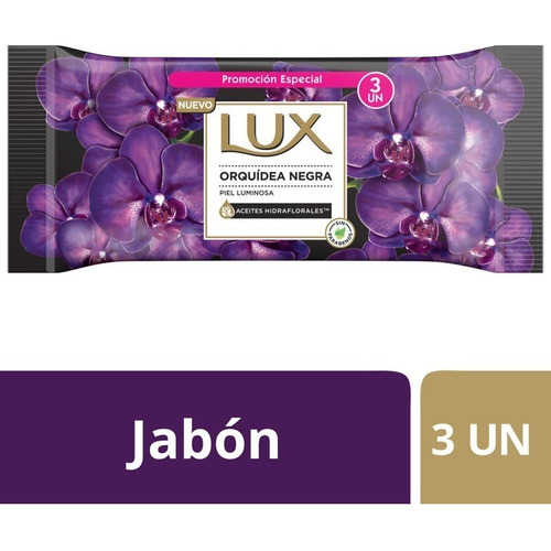 Lux Jabón En Barra Orquídea Negra Multipack 3x125g