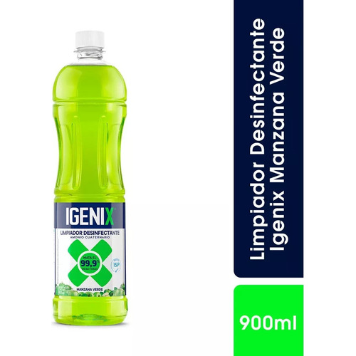 Igenix Limpiador Desinfectante Manzana Verde 900ml V/a