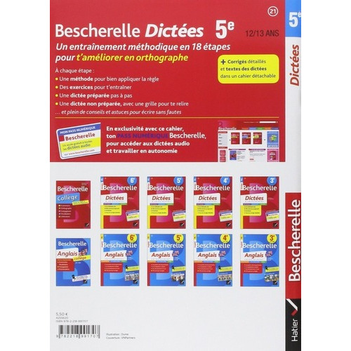 Bescherelle - Dictees 5/ed  (12/13 Ans)
