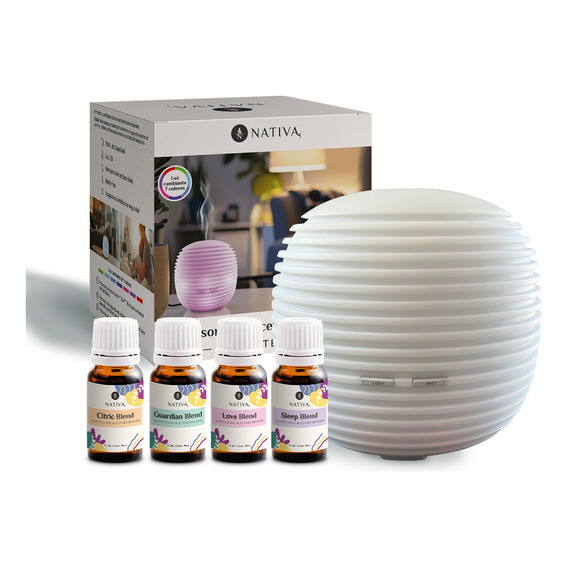 Difusor Para Aceite Esencial Aromaterapia + Colección Blends