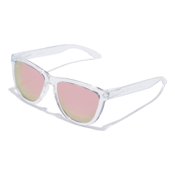 Gafas De Sol Hawkers One Raw Para Hombre Y Mujer Lente Rosa Varilla Transparente Armazón Transparente Diseño Mirror