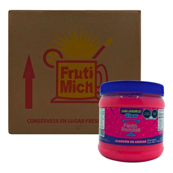 Frutimich Pulpa Michelada Caja 12 Pz Glow Algodon De Azucar