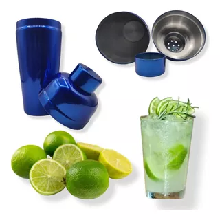 Coqueteleira Em Inox 500ml Reforçada Bar Drinks Caipirinhas Cor Corazul Verniz