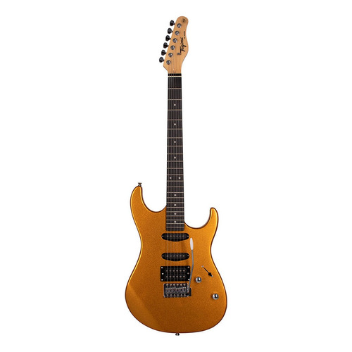 Guitarra eléctrica Tagima TW Series TG-510 de tilo metallic gold yellow con diapasón de madera técnica
