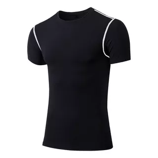 Playera Deportiva Correr Manga Corta Gym Casual Slim Fit 