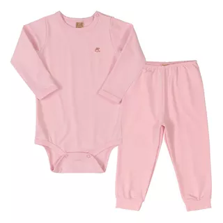 Kit Pijama Térmico Body Calça Energy Thermo Dry Rosa Up Baby