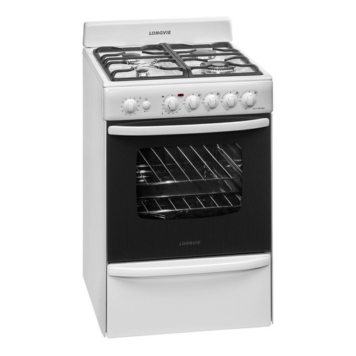 Cocina A Gas Longvie 19501b 56cm Blanco Encendido Una Mano