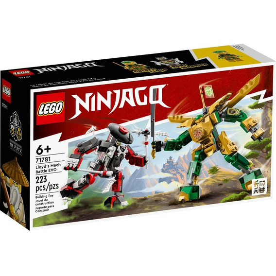 Lego® Ninjago - Meca De Combate Ninja Evo De Lloyd (71781) Cantidad de piezas 223