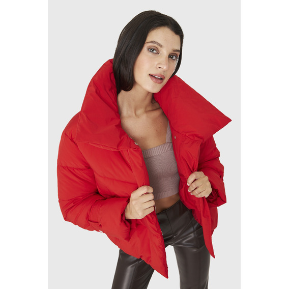 Parka Corta Acolchada Rojo Nicopoly