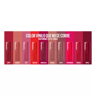 10 Labiales Superstay Vinyl Ink 16h Maybelline  Organizador