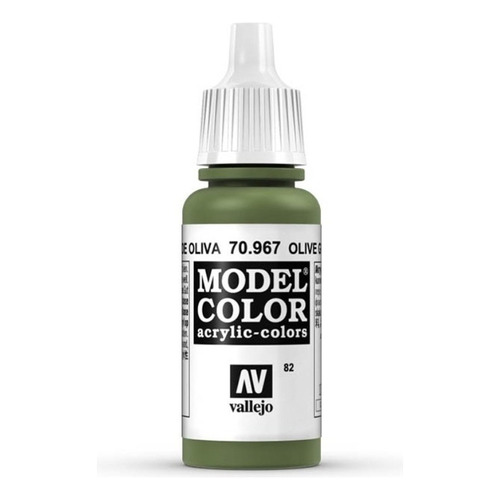 Vallejo Model Color 17ml Pintura Acrílica Color 82 Verde Oliva 70.967