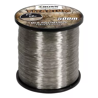 Linha Monofilamento Crown Titanium 0,30mm 17lbs 500m Cor Marrom