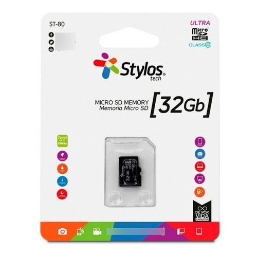 Stylos Memoria Micro Sd Sin Adaptador Clase 10 Original 32gb