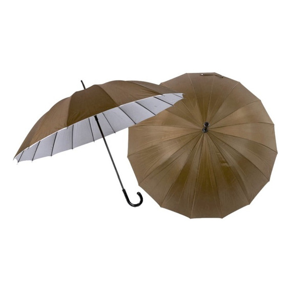 Paraguas Lluvia Grande 115cm 10 Varillas Paraguas Negro Uv 
