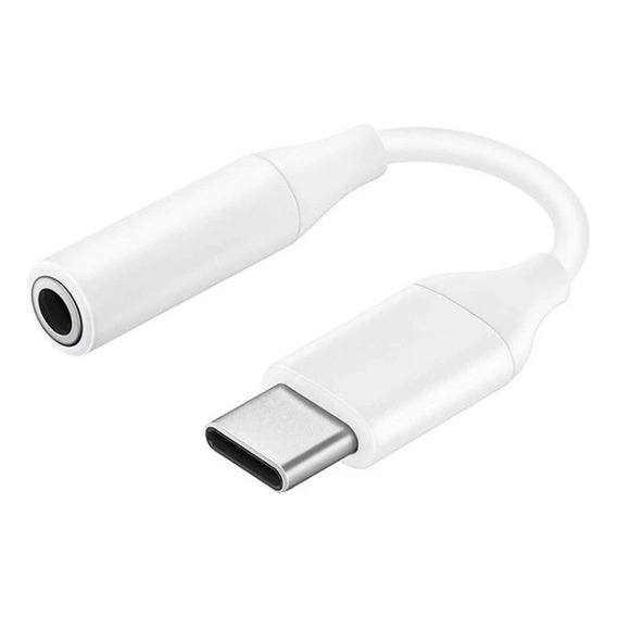 Adaptador De Audio Usb Tipo-c A 3.5mm  Conectorjack Audífono Color Blanco