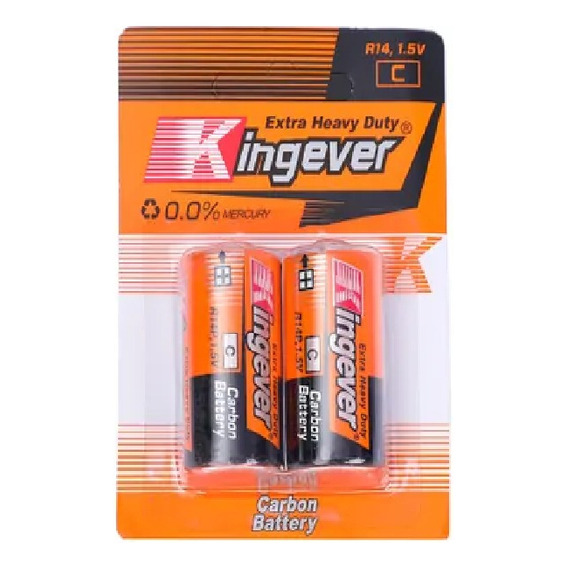 Blister 2 Pilas C  Kingever 1.5 V