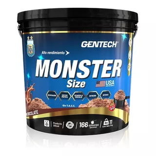 Suplemento En Polvo Gentech  Monster Size Whey 7900 Proteínas Sabor Chocolate En Balde De 14l