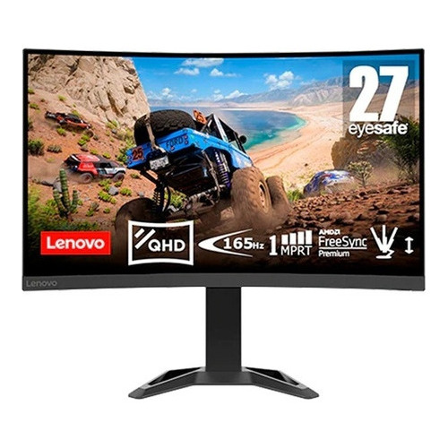 Monitor Lenovo G27qc-30 Wqhd 1ms - 165hz 2560 X 1440 Freesyn Color Negro