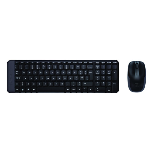 Kit Teclado Y Mouse Inalambrico Mk220 Logitech Color del mouse Negro Color del teclado Negro