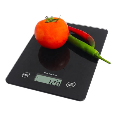 Balanza Alimentos Cocina Digital 1gr A 5kg Vidrio Blanco/neg Capacidad Máxima 5 Kg Color Negro