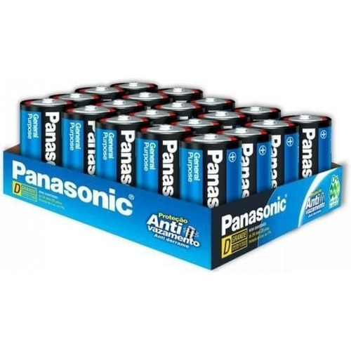 Pilas Panasonic D Super Hyper De Carbon Zinc R20 24 Unidades