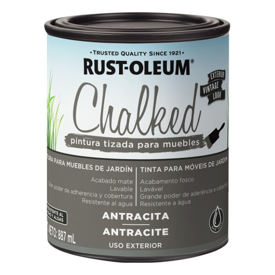 Pintura A La Tiza Exterior Muebles Jardin Rust Oleum 887 Ml