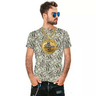 Remera Barbero Las Kapas Dolares Collar 