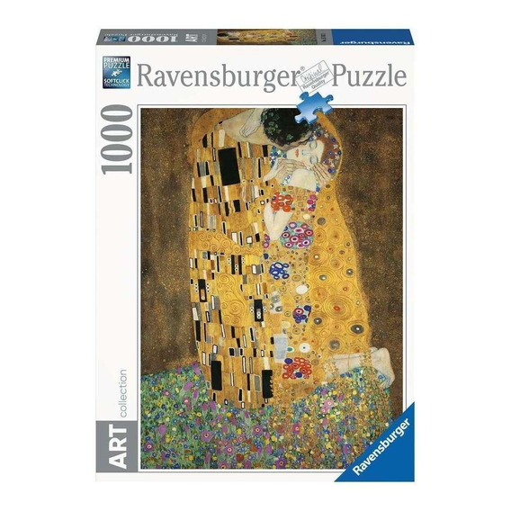 Rompecabezas Arte Gustav Klimt: El Beso 1000p Ravensburger