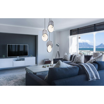 Colgante Led Pacman Suspender 19161 Cromo Deco Moderno Cie