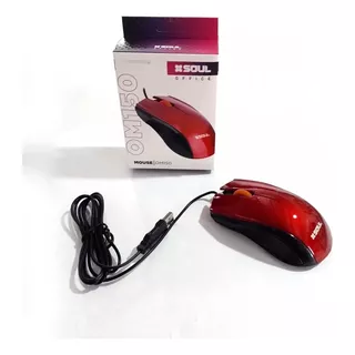 Mouse Para Pc Escritrorio Cable Usb 1.5 Metros 1200dpi Color Rojo