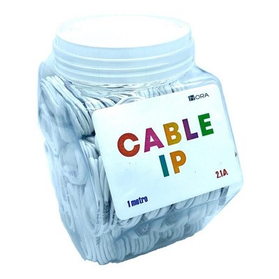 Caja 100 Cables 1hora Usb A Lightning Para iPhone Mayoreo 1m