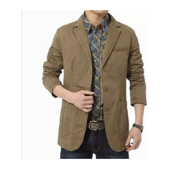 Blazer De Algodón Moderno E Informal Para Hombre