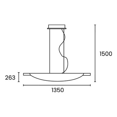 Colgante Led Mekele L Simil Madera 135cm Diseño 20w Dab