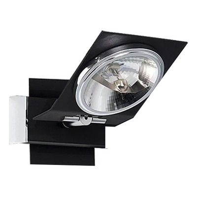 Aplique 1 Luz Lampara Ar111 Apto Led Moderno Deco Negro Aplique