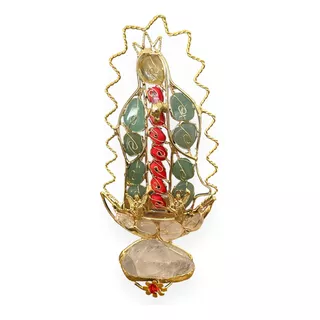 Figura Virgen Cuarzos Decorativo