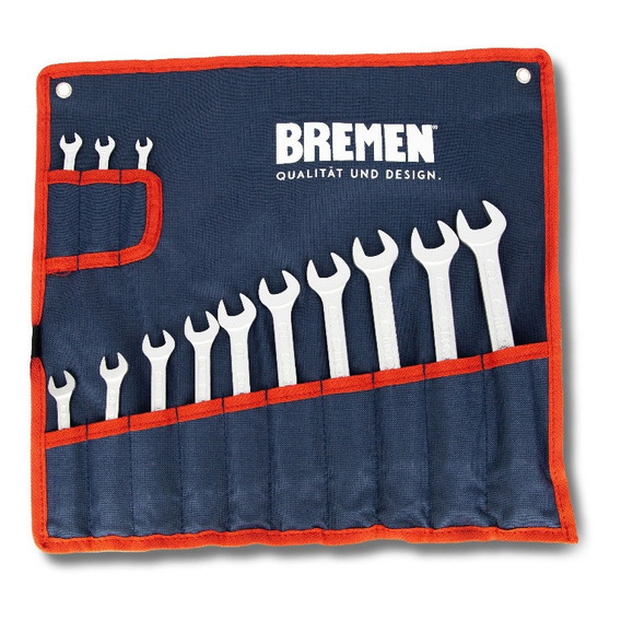 Set 13 Llaves Combinadas Bremen Juego De 7 A 19 Mm + Estuche