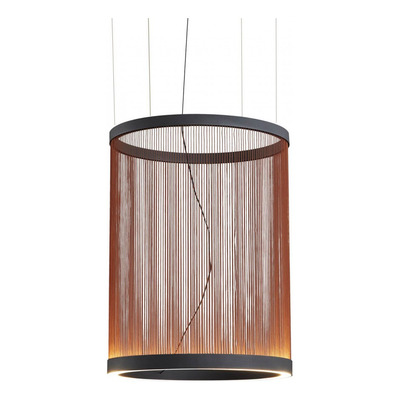 Colgante Hilo 2 Led Integrado 60w Diseño Terracota 55x70cm
