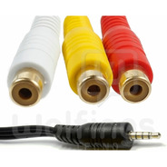 Pack X 16 Cable 3 Rca Hembra - 1 Mini Plug 3.5 Mm. Macho 1,5