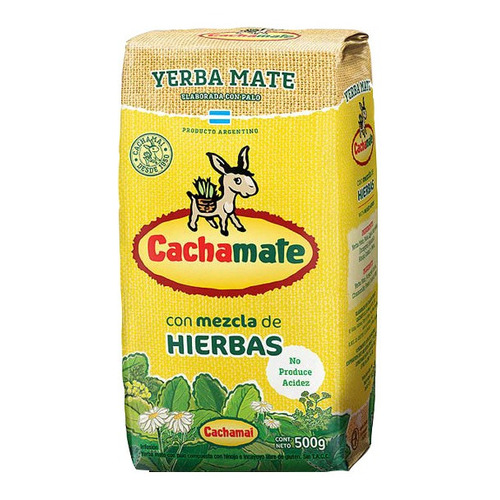 Yerba Cachamate Amarilla Con Hierbas 500g Rinde Mas Mates!