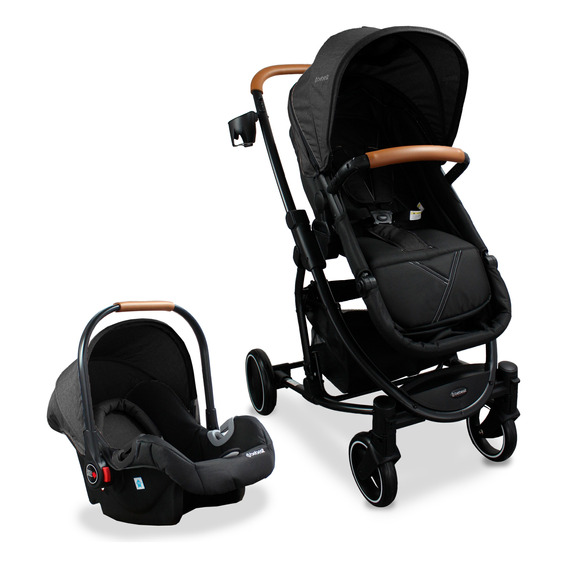 Coche Para Bebe Tipo Moises + Portabebe Prima Bebesit Beige