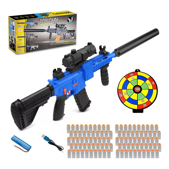 Pistola Juguete Recargable 12clips Para Niño Compatible Nerf