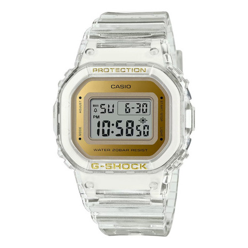 Reloj Casio G-shock GMD-S5600SG-7dr Color de correa Translúcido Color de bisel Translúcido Transparente Color de fondo Gris