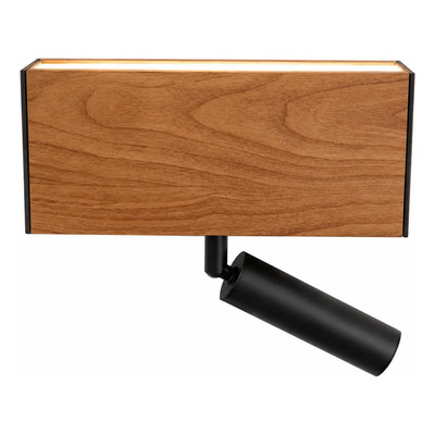 Aplique Led Para Indirecto Bidireccionalsimil Madera 34cm Pr Madera
