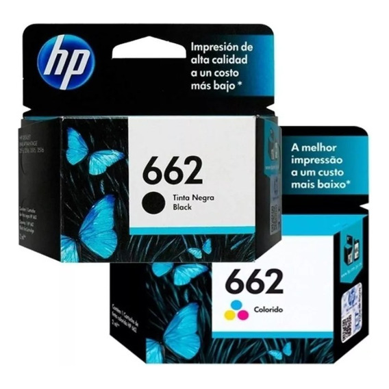 Pack X2 Cartuchos Hp 662 Orig Negro+color American Computers