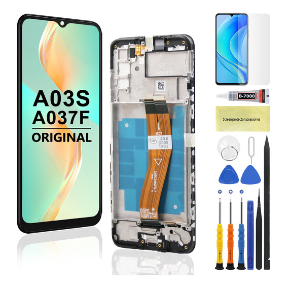 Pantalla Para Samsung A03s A037f A037m Original Con Marco