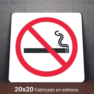 Señalamiento No Fumar Icono Letrero 20x20